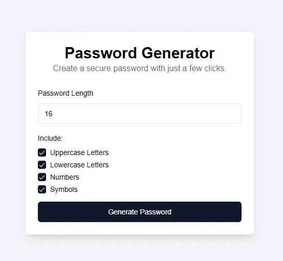 Password Generator Widget
